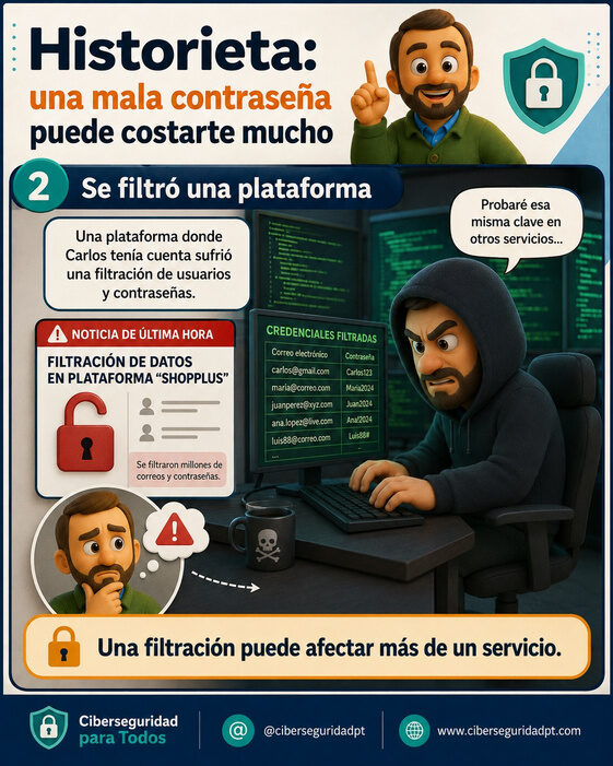 Viñeta 2: se filtró una plataforma