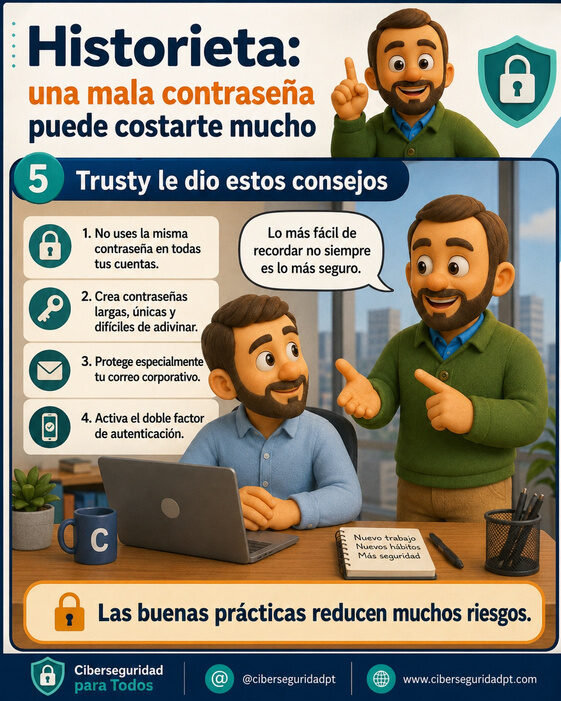 Viñeta 5: Trusty da sus consejos