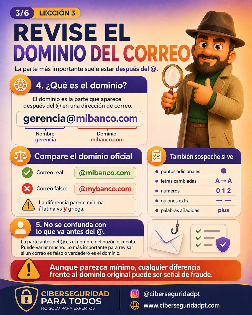 Revisa el dominio del correo
