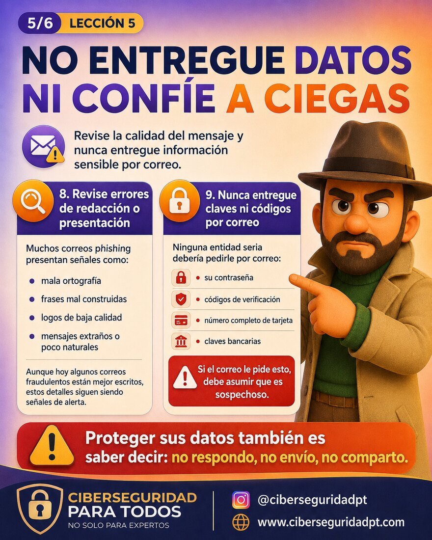 No entregues datos ni confíes a ciegas