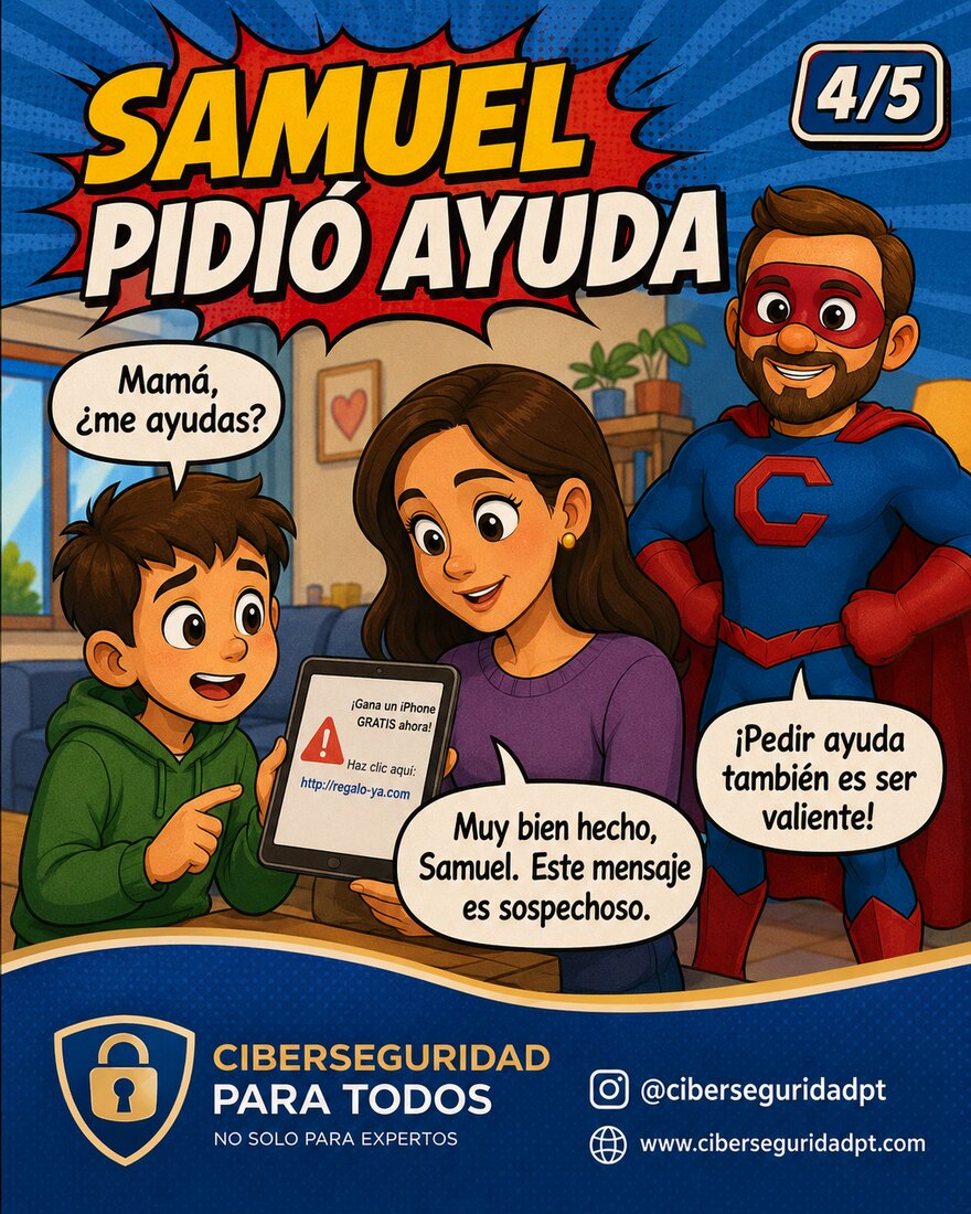 Viñeta 4: Samuel pidió ayuda